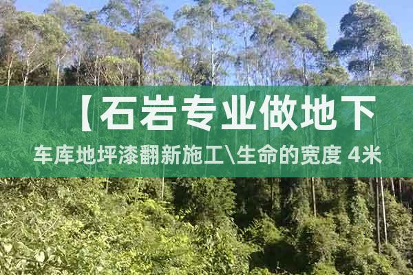 【石巖專業(yè)做地下車庫(kù)地坪漆翻新施工\生命的寬度 4米劃線】