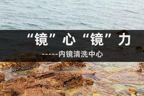 “鏡”心“鏡”力-----內(nèi)鏡清洗中心