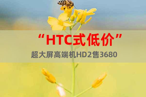 “HTC式低价” 超大屏高端机HD2售3680