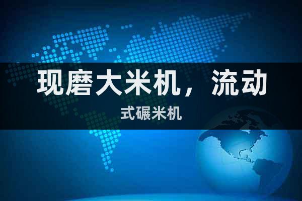現(xiàn)磨大米機，流動式碾米機