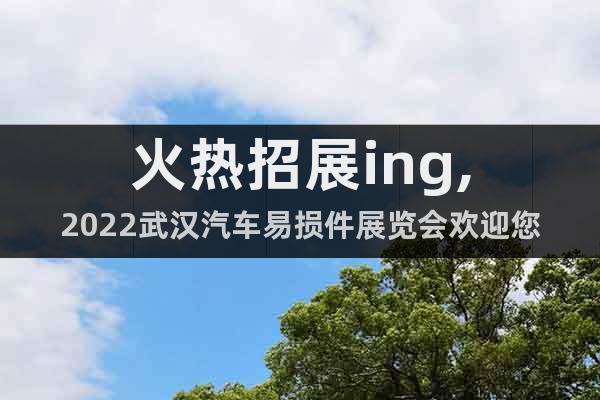 火熱招展ing,2022武漢汽車易損件展覽會歡迎您