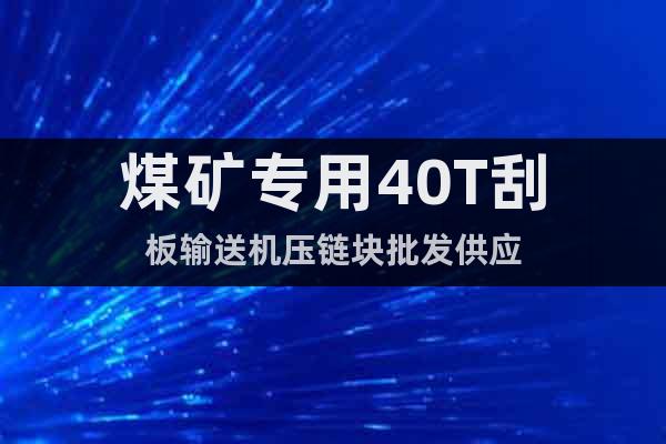 煤礦專用40T刮板輸送機壓鏈塊批發(fā)供應(yīng)