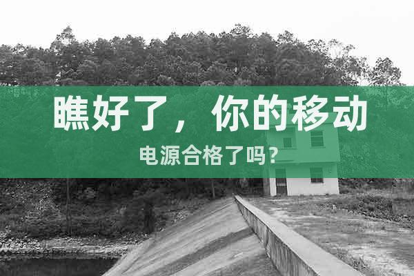 瞧好了，你的移動(dòng)電源合格了嗎？