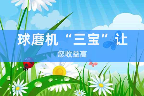 球磨機(jī)“三寶”讓您收益高