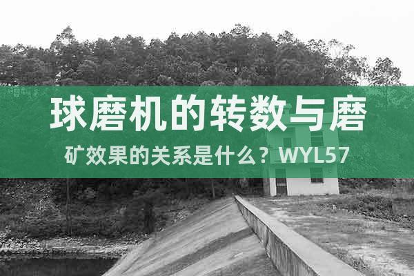 球磨機的轉(zhuǎn)數(shù)與磨礦效果的關(guān)系是什么？WYL57