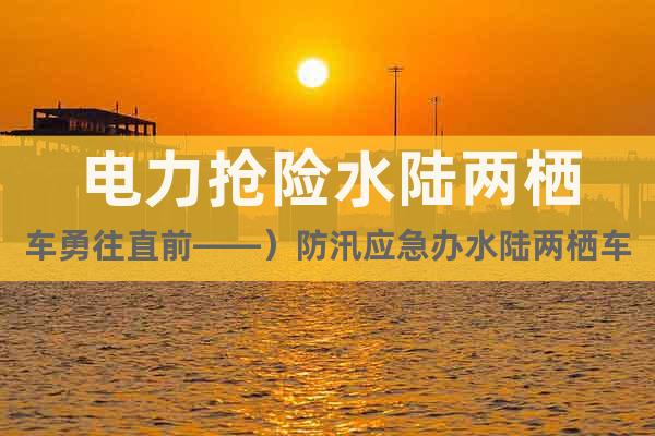 電力搶險水陸兩棲車勇往直前——）防汛應急辦水陸兩棲車型號