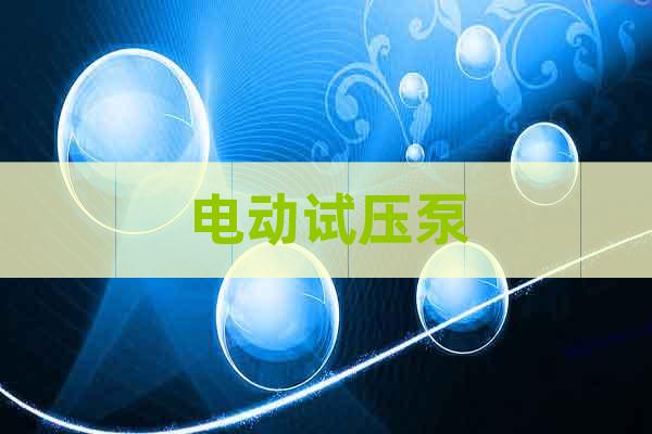 電動試壓泵