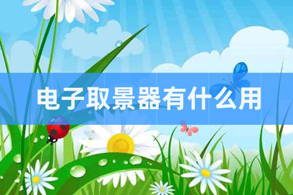 電子取景器有什么用