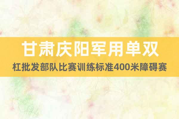 甘肅慶陽(yáng)軍用單雙杠批發(fā)部隊(duì)比賽訓(xùn)練標(biāo)準(zhǔn)400米障礙賽器材