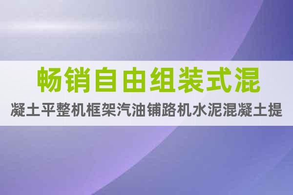 暢銷自由組裝式混凝土平整機框架汽油鋪路機水泥混凝土提漿振動梁