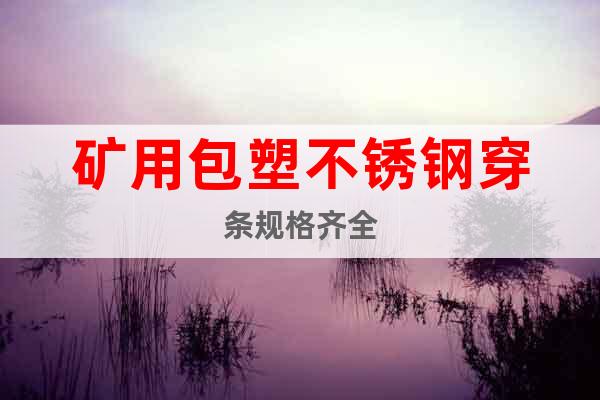 礦用包塑不銹鋼穿條規(guī)格齊全