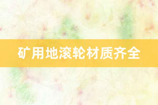 礦用地滾輪材質齊全