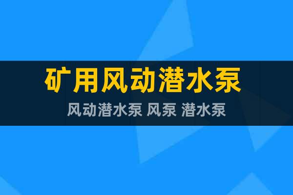 礦用風(fēng)動潛水泵 風(fēng)動潛水泵 風(fēng)泵 潛水泵