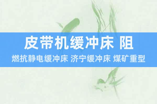 皮帶機緩沖床 阻燃抗靜電緩沖床 濟寧緩沖床 煤礦重型緩沖床