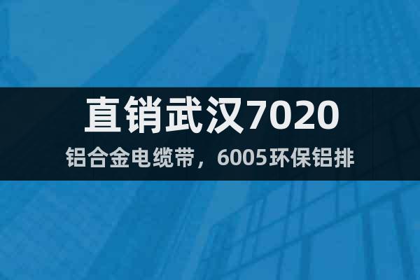 直销武汉7020铝合金电缆带，6005环保铝排