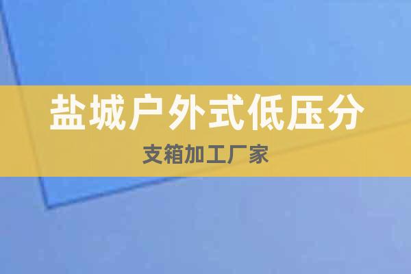 鹽城戶外式低壓分支箱加工廠家