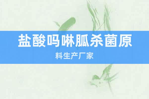 鹽酸嗎啉胍殺菌原料生產(chǎn)廠家