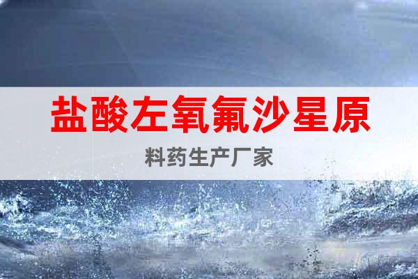 鹽酸左氧氟沙星原料藥生產(chǎn)廠家
