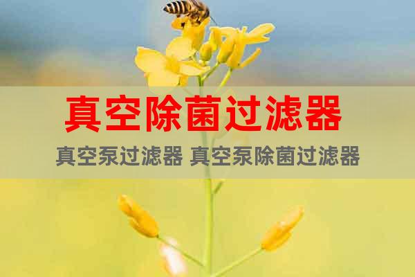真空除菌過濾器 真空泵過濾器 真空泵除菌過濾器