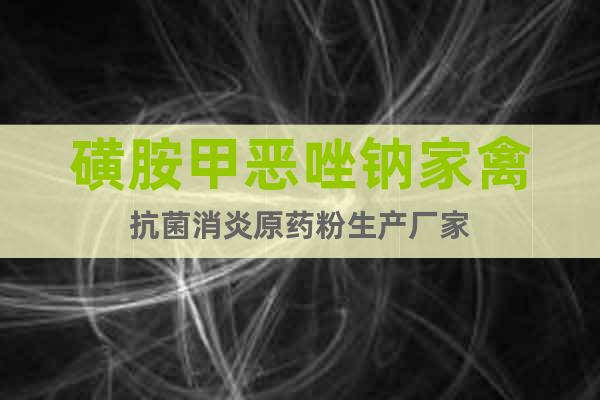磺胺甲惡唑鈉家禽抗菌消炎原藥粉生產(chǎn)廠家