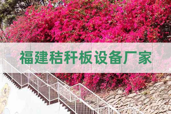 福建秸稈板設(shè)備廠家