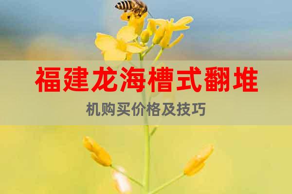 福建龍海槽式翻堆機購買價格及技巧