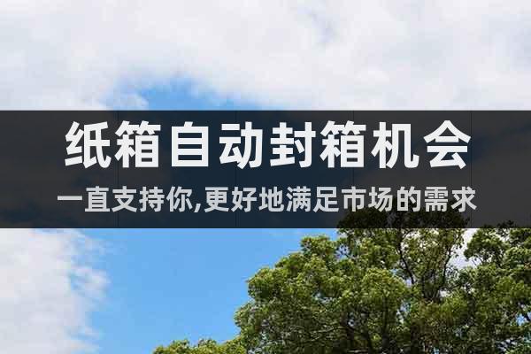 紙箱自動(dòng)封箱機(jī)會(huì)一直支持你,更好地滿足市場(chǎng)的需求