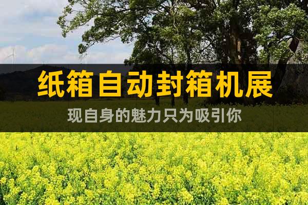 紙箱自動封箱機展現(xiàn)自身的魅力只為吸引你