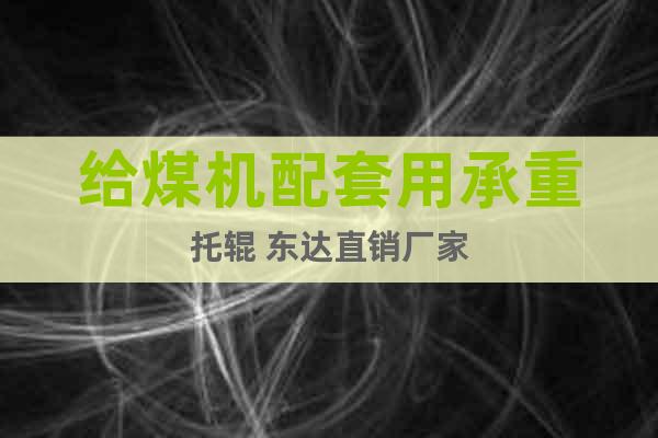 給煤機配套用承重托輥 東達直銷廠家