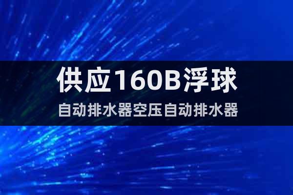 供應(yīng)160B浮球自動(dòng)排水器空壓自動(dòng)排水器
