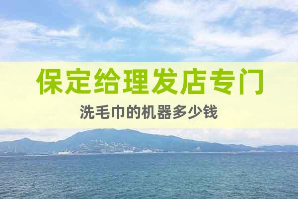 保定給理發店專門洗毛巾的機器多少錢