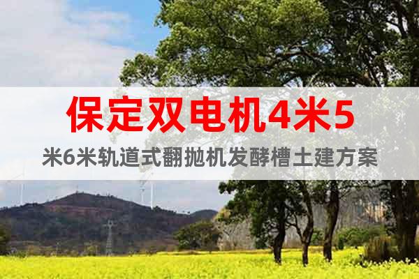保定雙電機(jī)4米5米6米軌道式翻拋機(jī)發(fā)酵槽土建方案