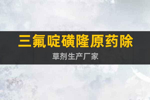 三氟啶磺隆原藥除草劑生產(chǎn)廠家