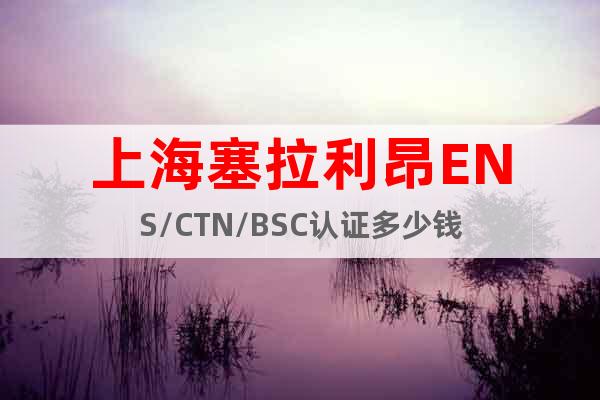 上海塞拉利昂ENS/CTN/BSC認證多少錢