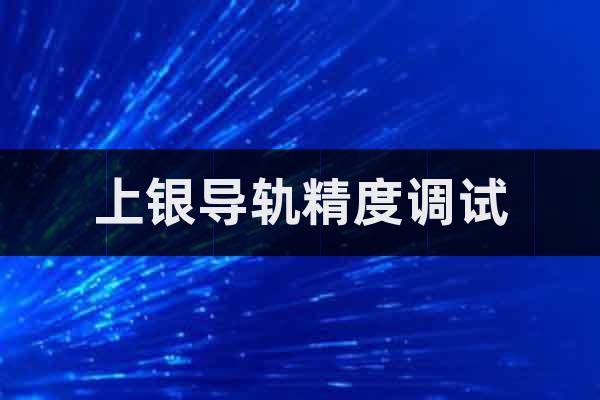 上銀導(dǎo)軌精度調(diào)試