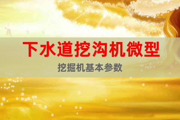 下水道挖溝機(jī)微型挖掘機(jī)基本參數(shù)