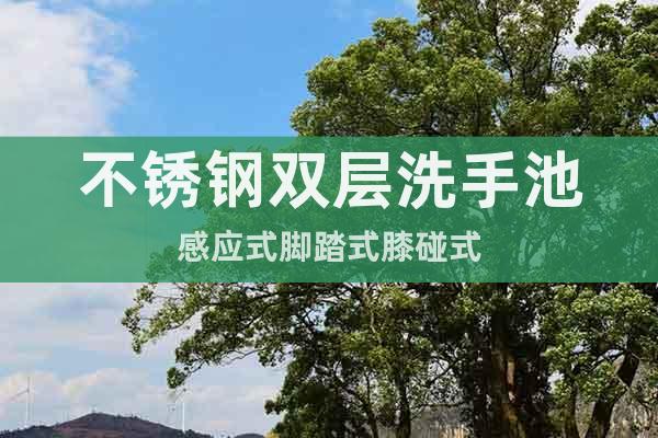 不銹鋼雙層洗手池感應(yīng)式腳踏式膝碰式