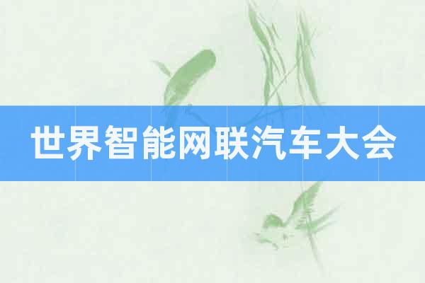 世界智能網聯汽車大會