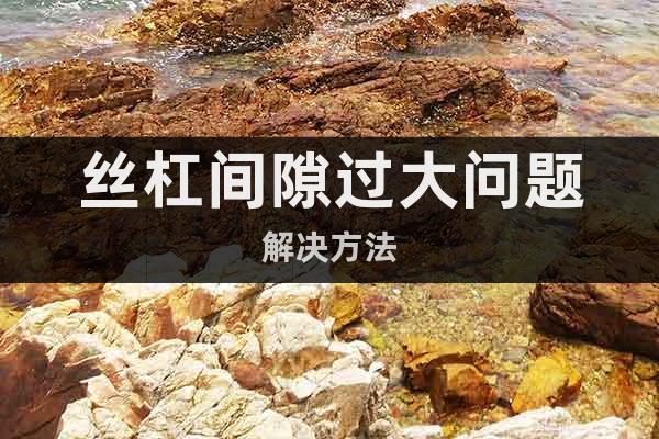絲杠間隙過大問題解決方法