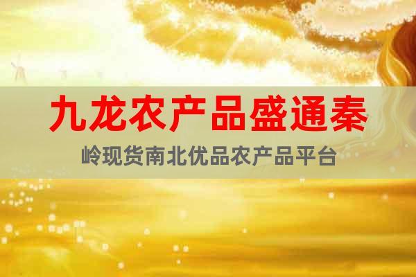 九龙农产品盛通秦岭现货南北优品农产品平台