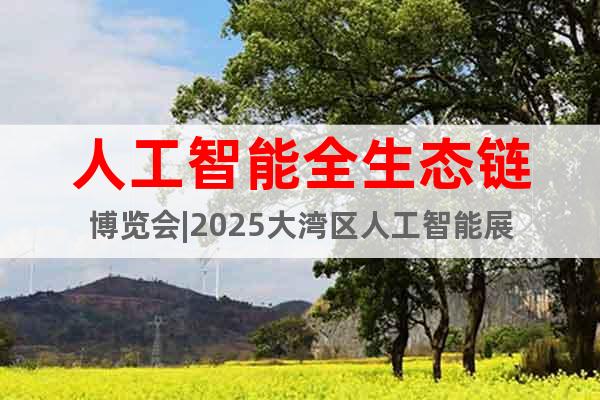 人工智能全生態(tài)鏈博覽會(huì)|2025大灣區(qū)人工智能展