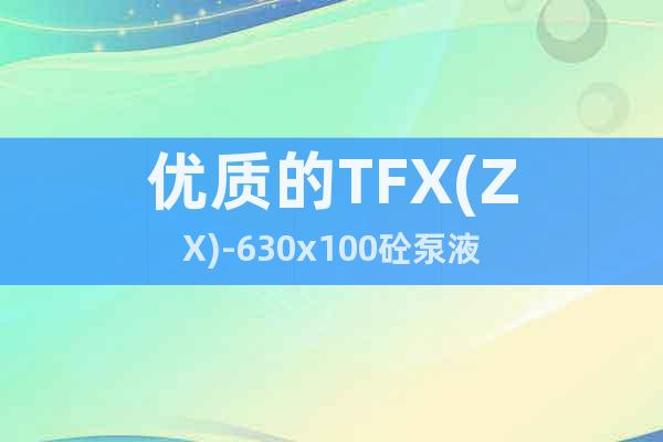 优质的TFX(ZX)-630x100砼泵液压油滤芯