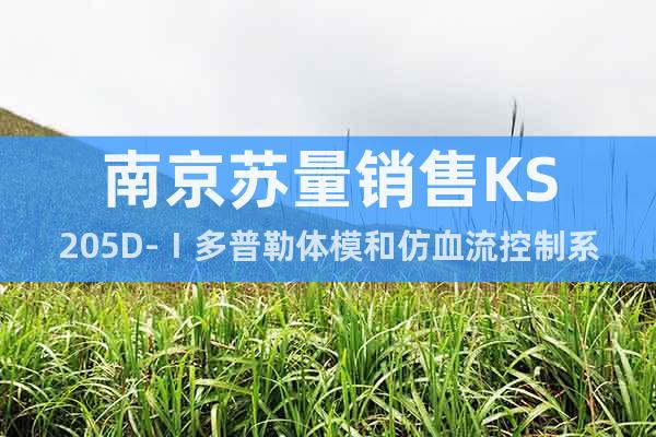 南京蘇量銷售KS205D-Ⅰ多普勒體模和仿血流控制系統(tǒng)