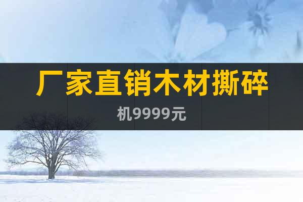 廠家直銷木材撕碎機(jī)9999元