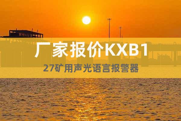 廠家報價KXB127礦用聲光語言報警器