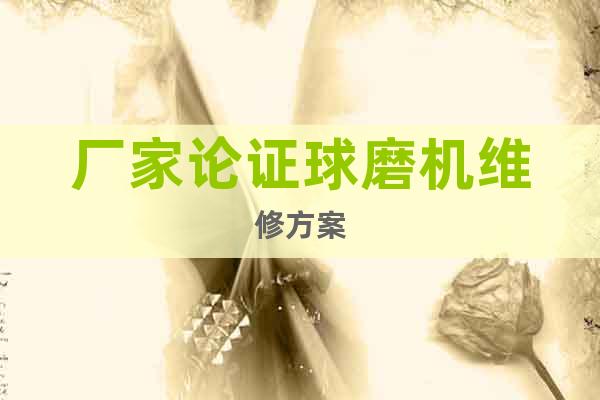 廠家論證球磨機維修方案