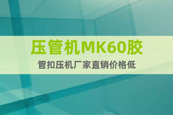压管机MK60胶管扣压机厂家直销价格低