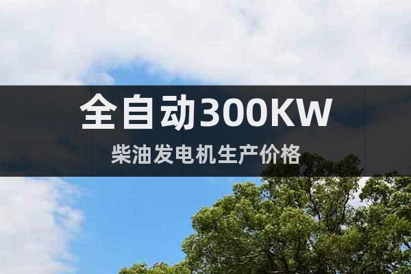 全自动300KW柴油发电机生产价格