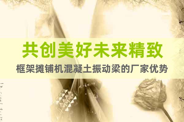 共創(chuàng)美好未來(lái)精致框架攤鋪機(jī)混凝土振動(dòng)梁的廠家優(yōu)勢(shì)