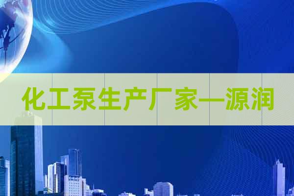 化工泵生產(chǎn)廠家—源潤